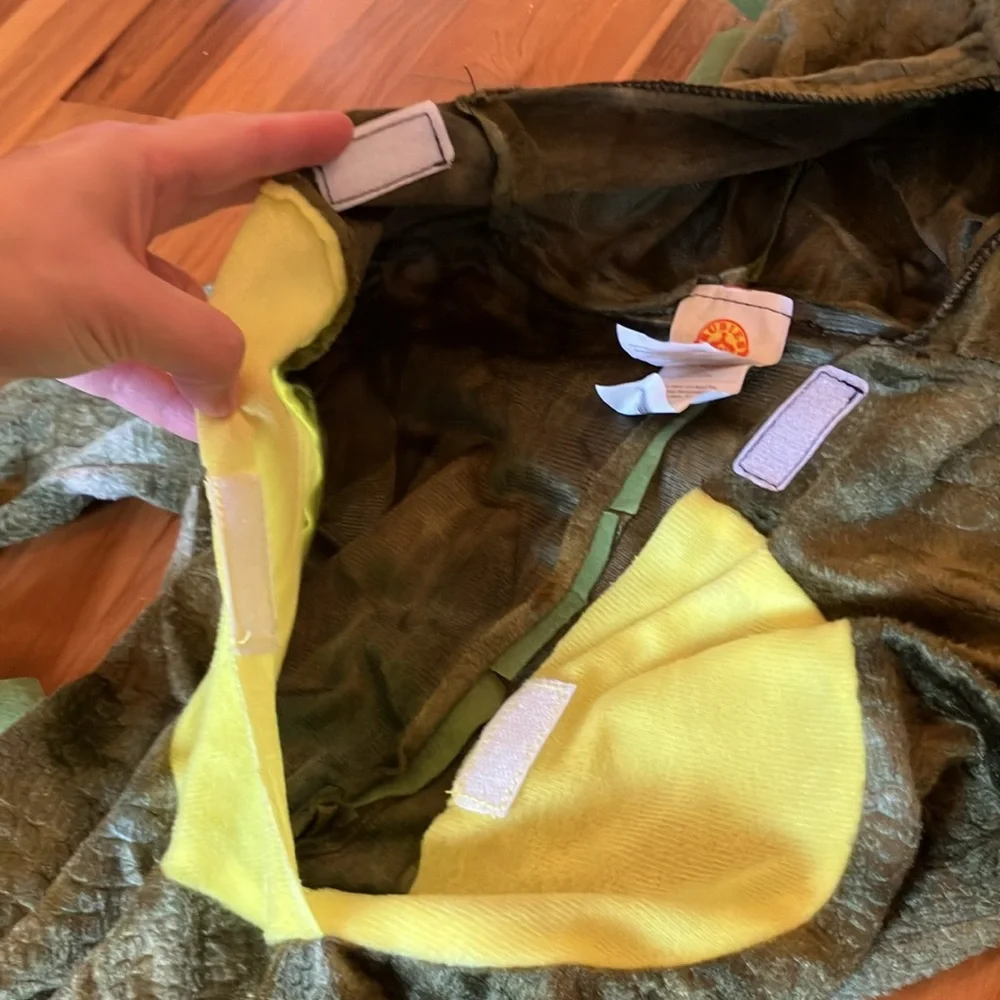 Rubie's Olive Green Dinosaur Costume with Yellow Belly